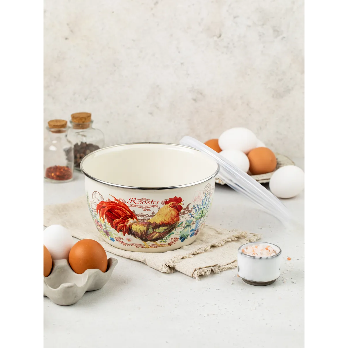 Миска эмалированная Metrot Золотой Петушок 2.4 л 7388