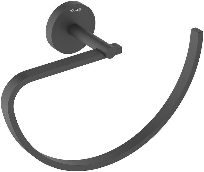 Полотенцедержатель овальный Aquanet БЕТТА матовый черный AQ4621MB