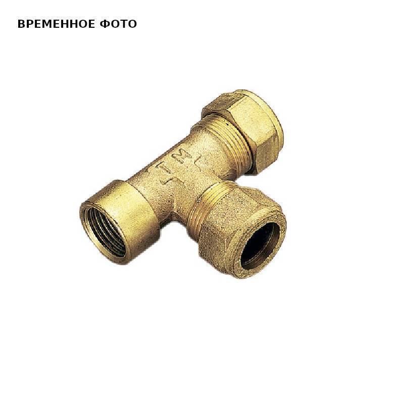 Тройник обжимной Tiemme для медных труб 18x1/2x18 внутренняя резьба 1100115