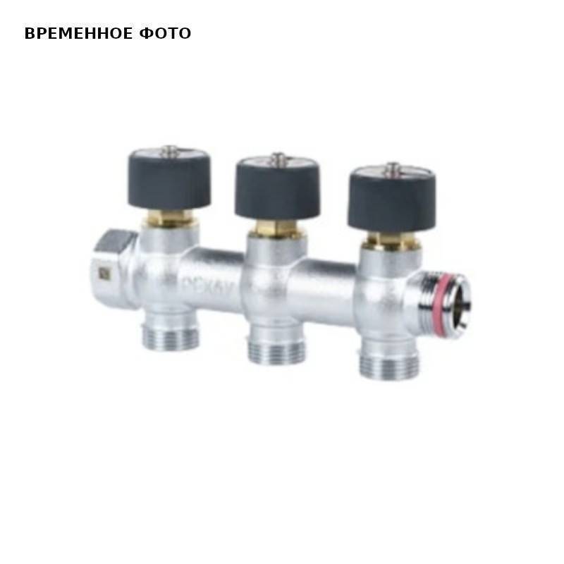 Распределительный коллектор REHAU RAUTITAN G 3/4 на 3 отвода G 3/4 с плавной регулировкой 1316453001