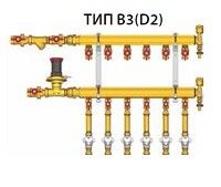 Узел коллекторный Giacomini 1 x 1/2 на 5 выходов GE553Y445