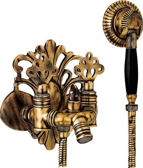 Смеситель для ванны TRES OTTOMAN с душевым комплектом антик лак 102202001EX