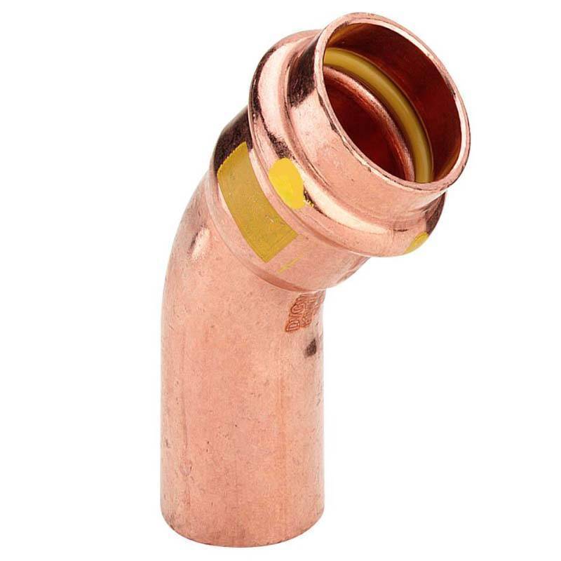 Отвод пресс медный Viega Profipress G 22 мм 90° однораструбный 345556