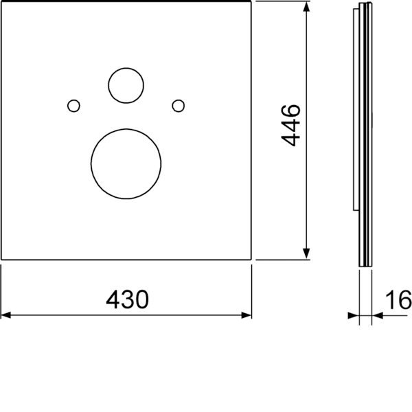Нижняя панель TECE TECElux 430x446 мм для унитаза белая 9650100