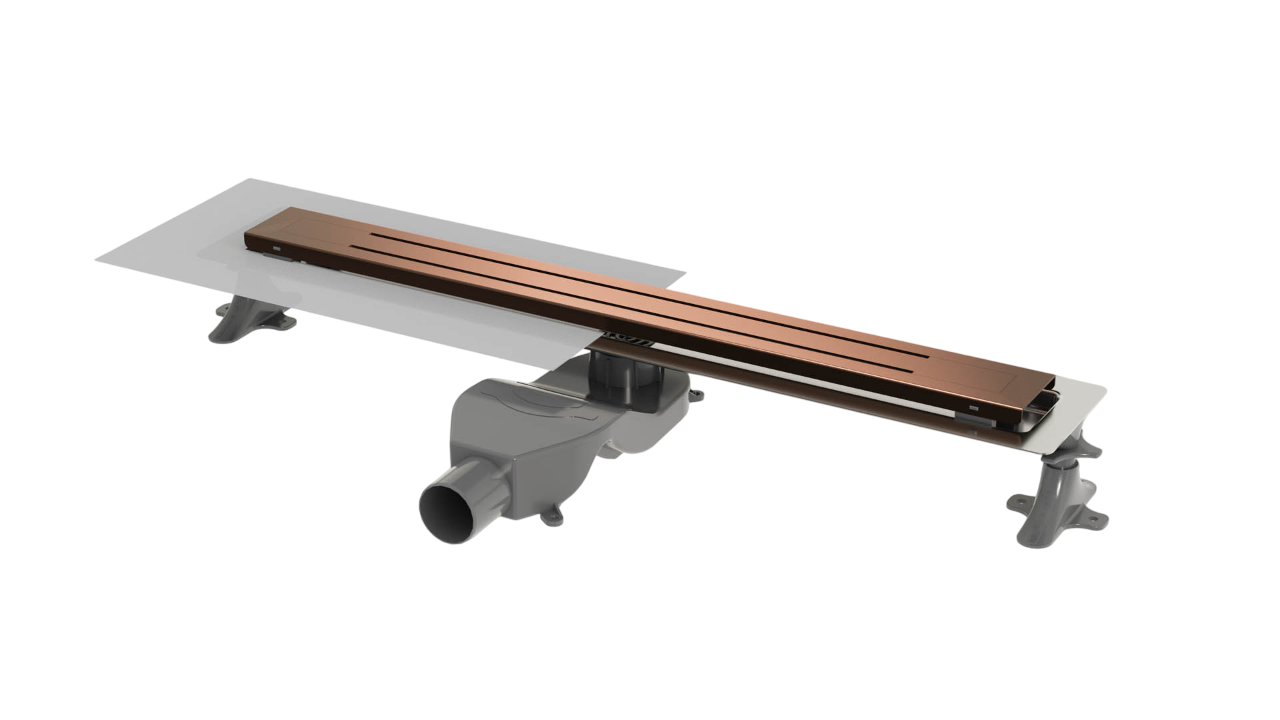 Трап линейный Boheme Premium Trendy 80 см матовая медь 983-80-CB