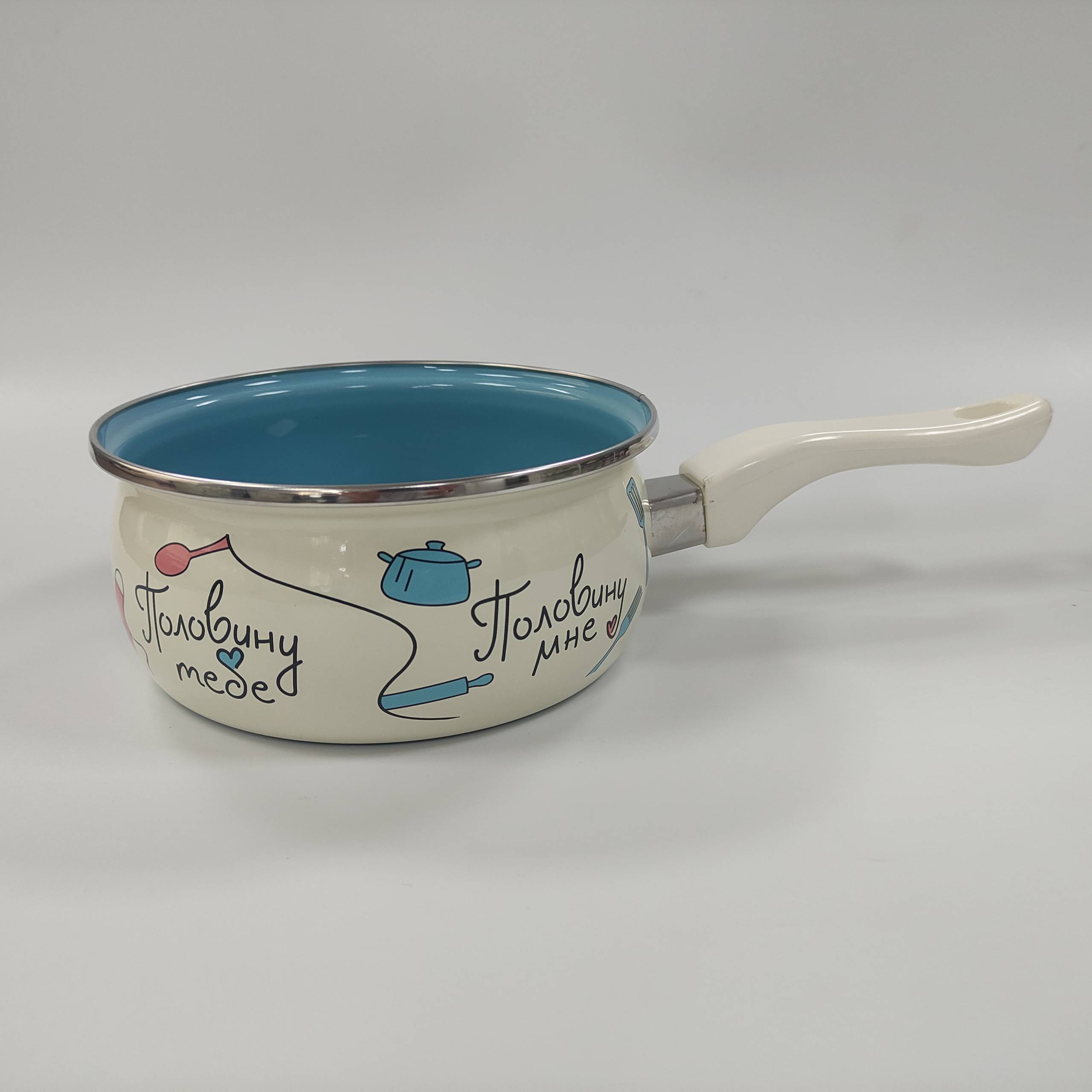 Ковш эмалированный Metrot Половинки 1.6 л 9299