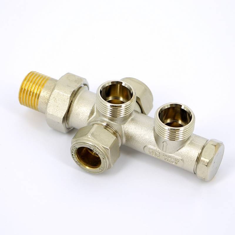 Узел радиаторный Tiemme 1/2 - M22x16 для однотрубных систем разводка в стену 3370007