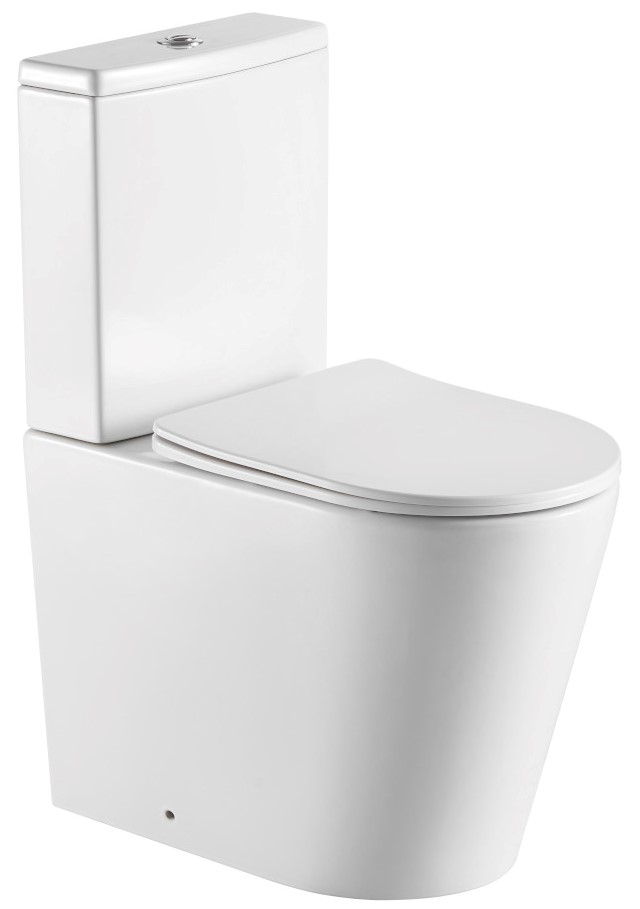 Унитаз напольный безободковый с бачком Aquanet Oberon 591x362x820 мм горизонтальный выпуск AQ1273S-00