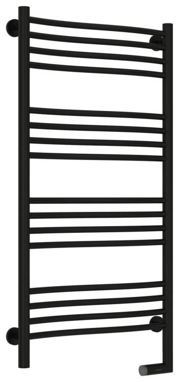 Полотенцесушитель электрический Сунержа Флюид 2.0 1000x500 мм справа черный матовый 31-5221-1050