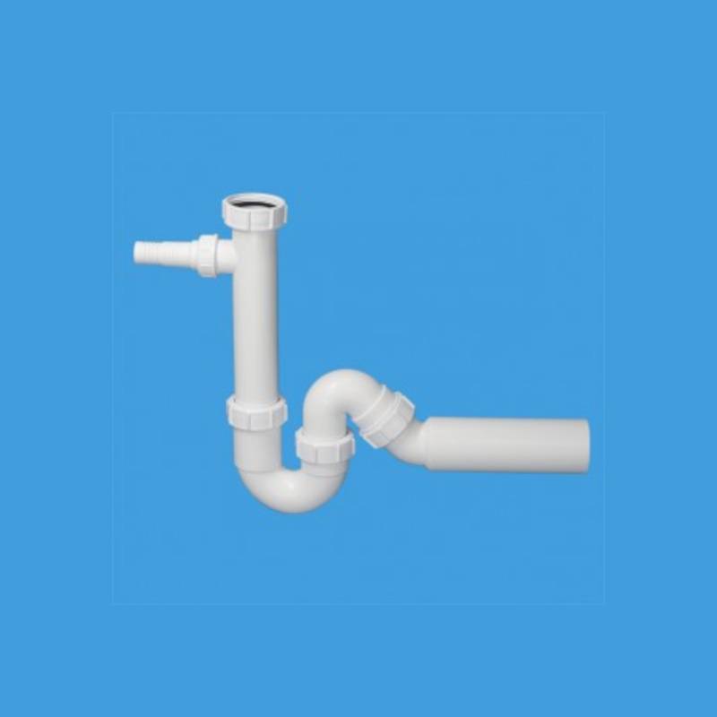 Сифон трубный McAlpine S-образный 1 1/2 х 40 мм с прямым адаптером MRSK4