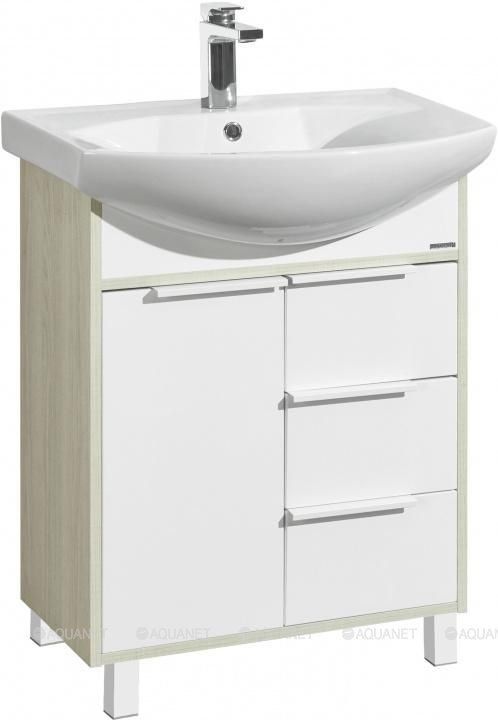 Тумба под раковину Aquaton Рико 65 Белый/Ясень фабрик 1A213301RIB90