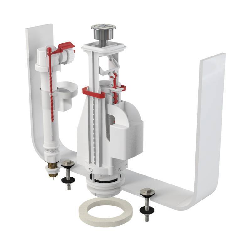Выпускной комплект Alcaplast с двойной кнопкой и впускным механизмом A18 1/2 хром SA08ASK 1/2