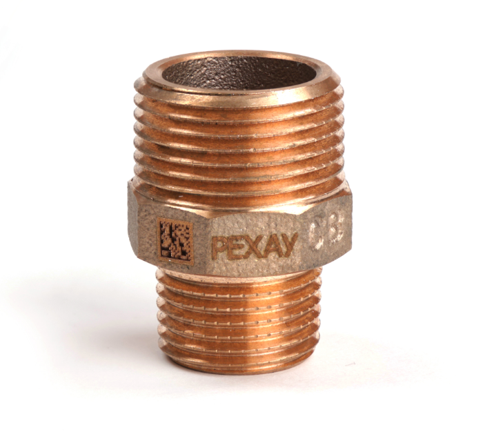 Ниппель редукционный REHAU AURLINE RX 3/4 x 1/2 НН красная бронза 241577-001