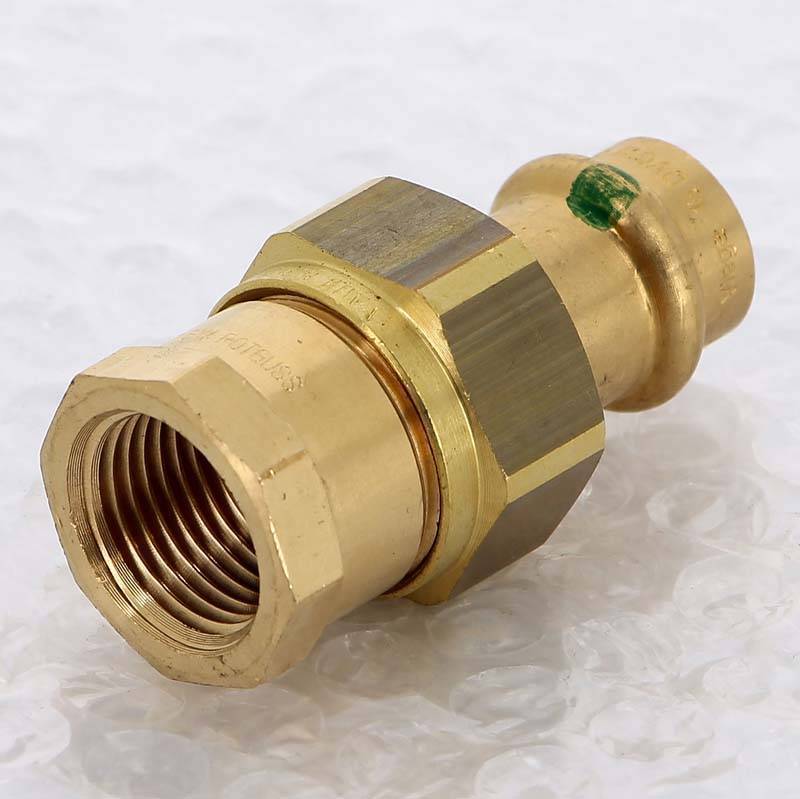 Муфта разъёмная пресс Viega Sanpress бронза 15x1/2 ВР 131937