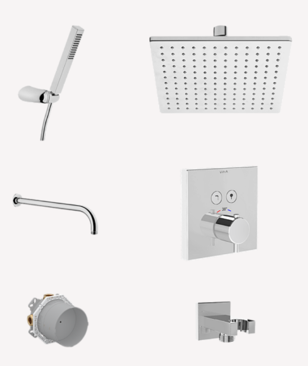 Душевой комплект VitrA Square хром A49309EXP