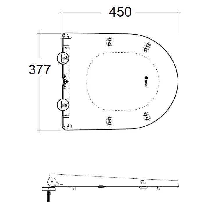 Сиденье для унитаза Kludi RESA D 377x450 мм SoftClose белый 24WCS43