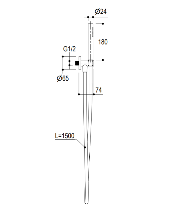 Душевой набор Ritmonio Shower 24х180 мм Brushed Chrome 72J021IX