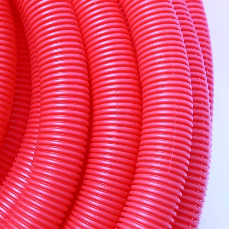 Труба гофрированная защитная Uni-Fitt 35 мм красная 50 м 583R3505