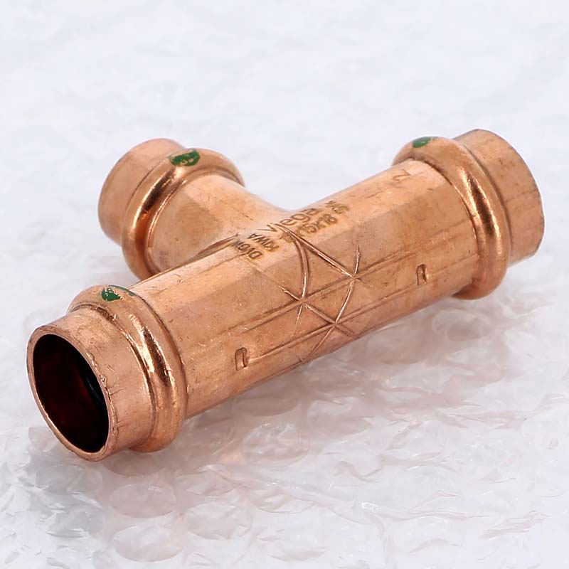 Тройник пресс медный Viega Profipress 18x15x18 мм 291938