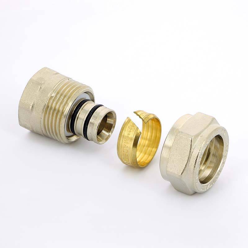 Муфта обжимная никелированная Uni-Fitt 20x1/2 ВР 661N7200