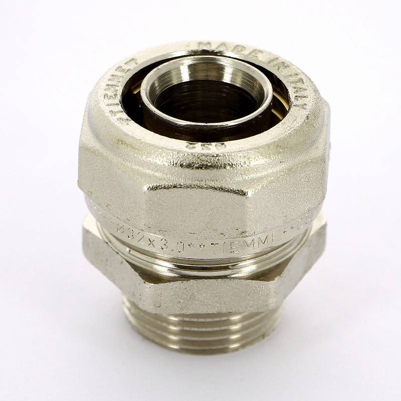 Муфта обжимная Tiemme никелированная 32х1 НР 1600020