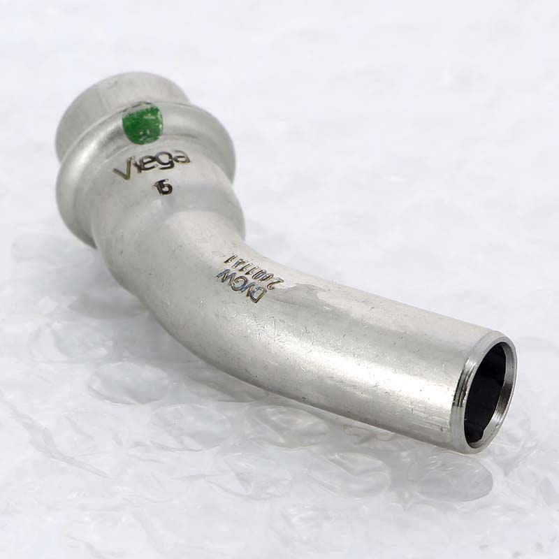 Угол-вставка 45° пресс Viega Sanpress Inox 15 мм нержавеющая сталь 435387