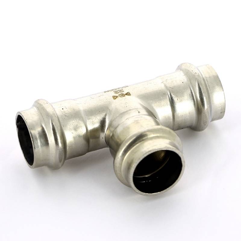 Тройник пресс IBP 22 мм нержавеющая сталь PS5130 0222222