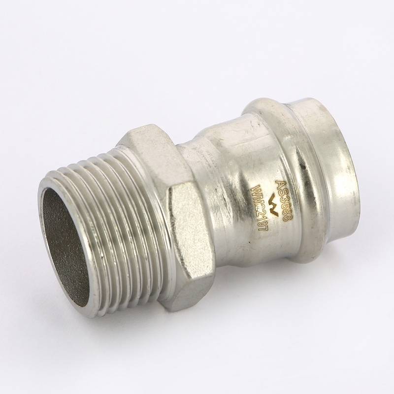 Муфта с наружной резьбой пресс IBP >B< Press Inox 28x3/4 нержавеющая сталь PS4243G0280600