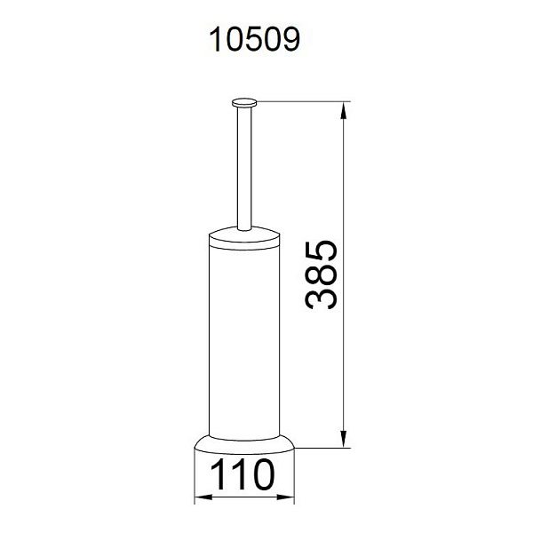 Ершик для унитаза напольный Boheme Chiaro золото 10509