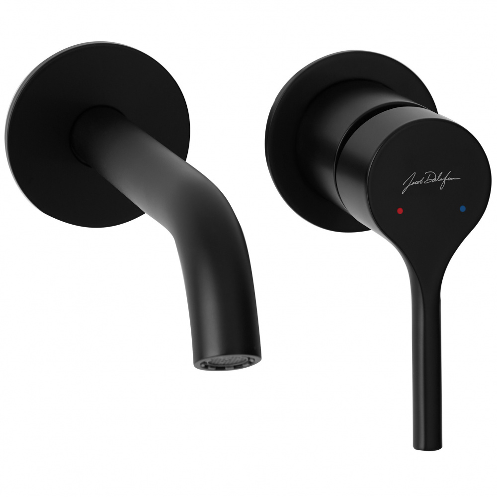 Смеситель для раковины на 2 отверстия Jacob Delafon Elate матовый черный E28318-BL