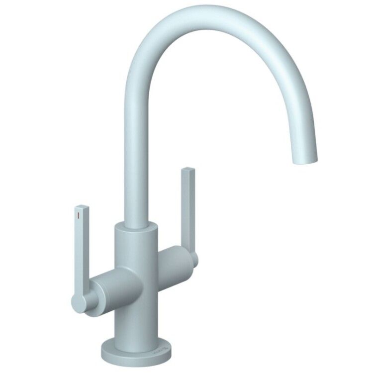 Смеситель для раковины Kludi Nova Fonte Puristic вентильный голубой матовый 20118O415