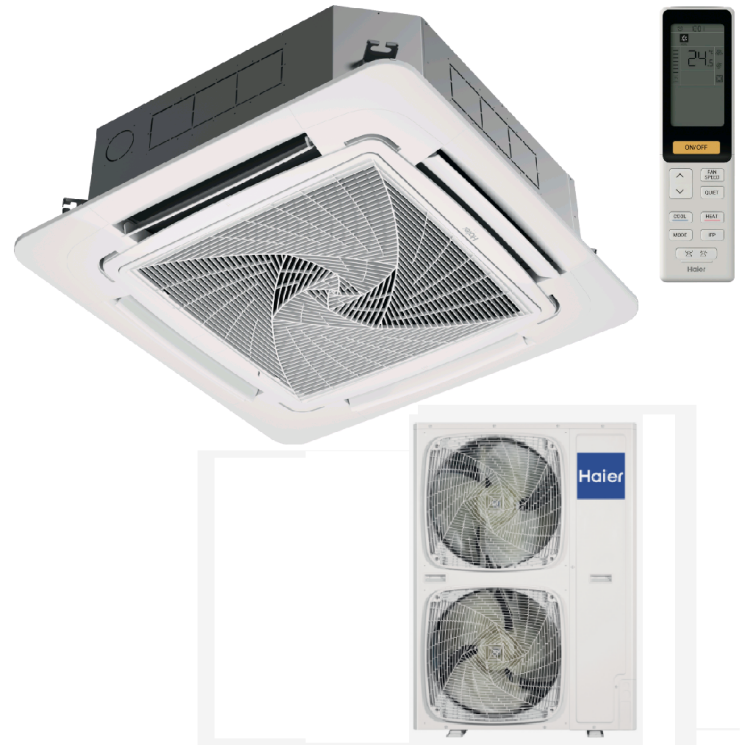 Сплит-система кассетная Haier Super Match Plus 4-х поточная с панелью PB-950QB AB160S2SR1FA/1U160S2SP2FB/PB-950QB