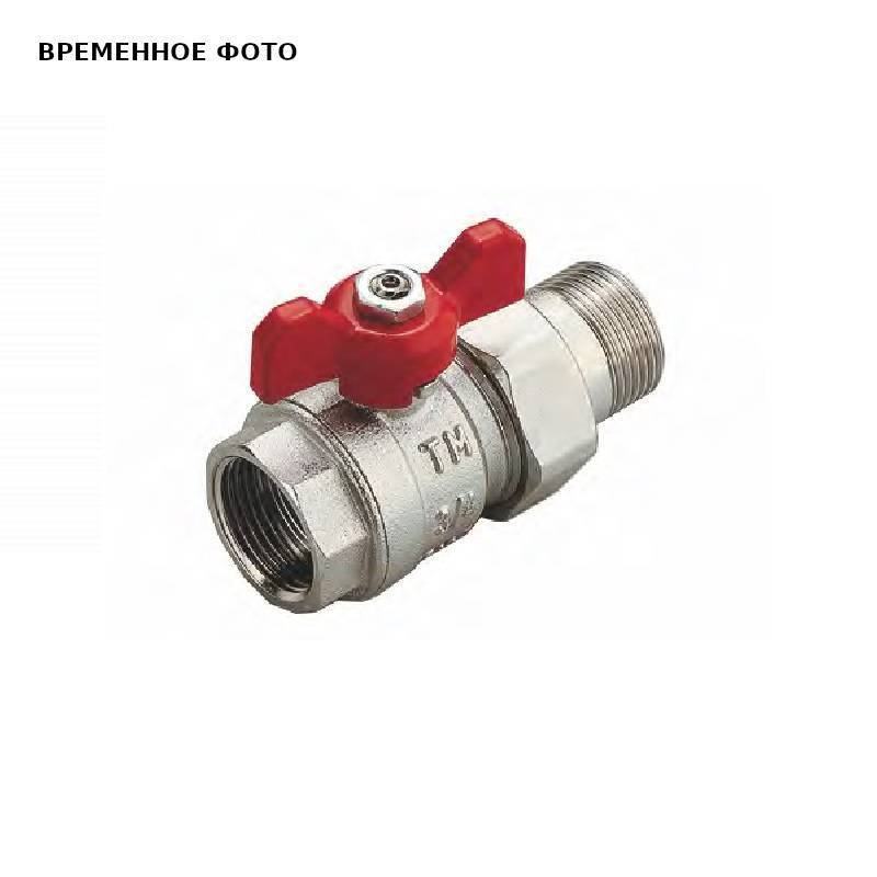 Кран шаровой Itap 1 1/4 НВ для коллектора с американкой красная ручка-бабочка 2120027
