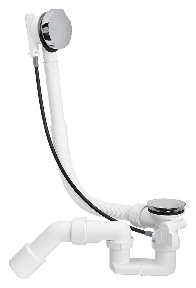 Слив-перелив для ванны Viega Simplex полуавтомат удлиненный 40/50х725 мм хром 595678