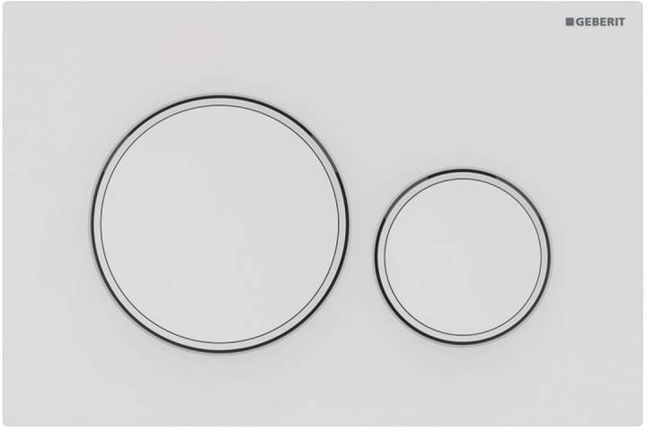 Клавиша смыва Geberit Sigma20 двойной смыв белый матовый 115.882.01.1