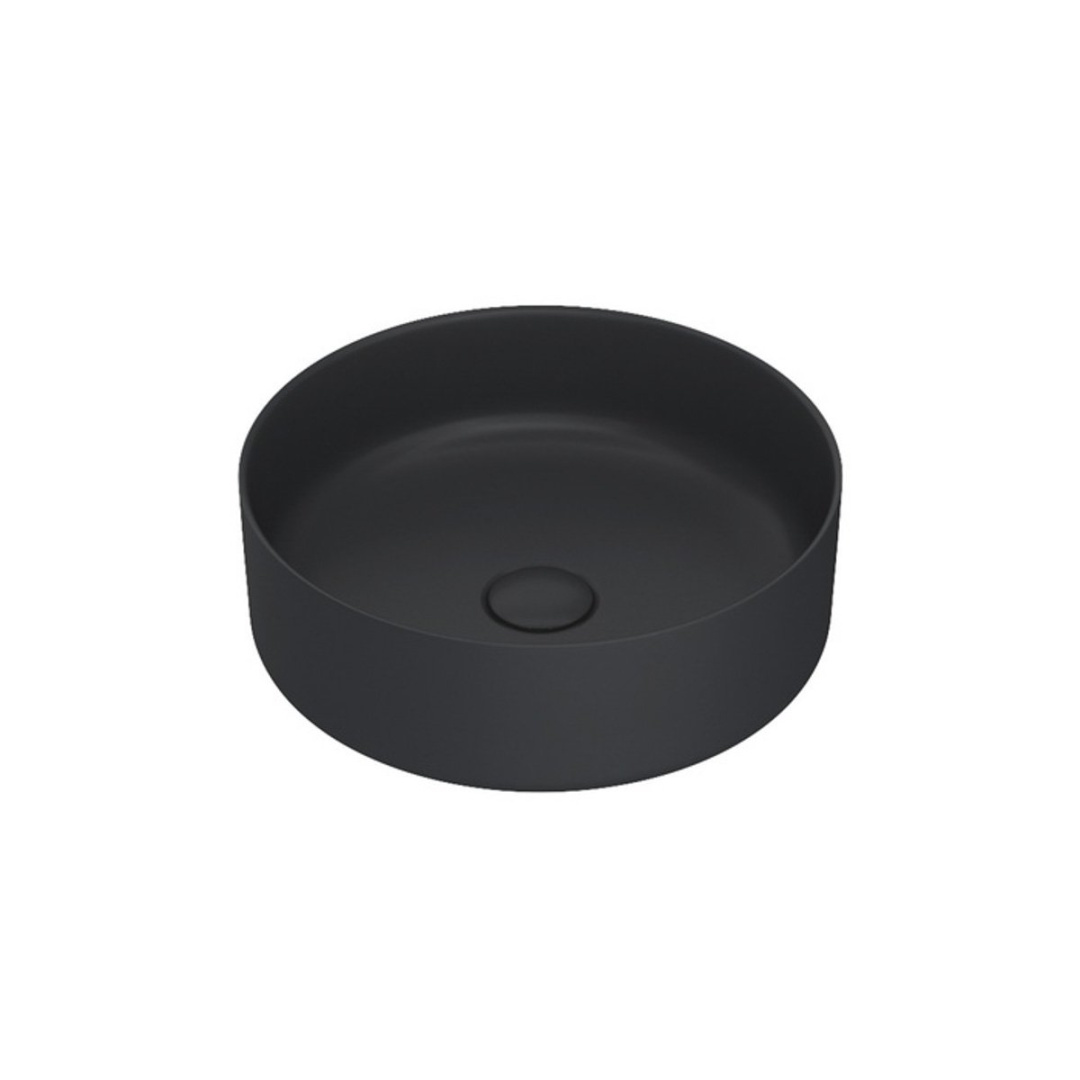 Умывальник керамический KEUCO Stageline D 400 мм без перелива черный 32880570400