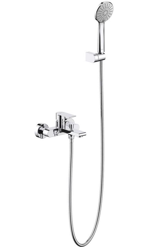 Смеситель для ванны с душевым набором Aquanet ЛИРА 3jet хром AQ1449CR