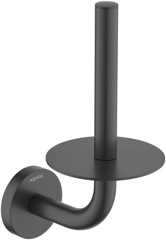 Бумагодержатель для запасного рулона Aquanet Оберон матовый черный AQ4207MB