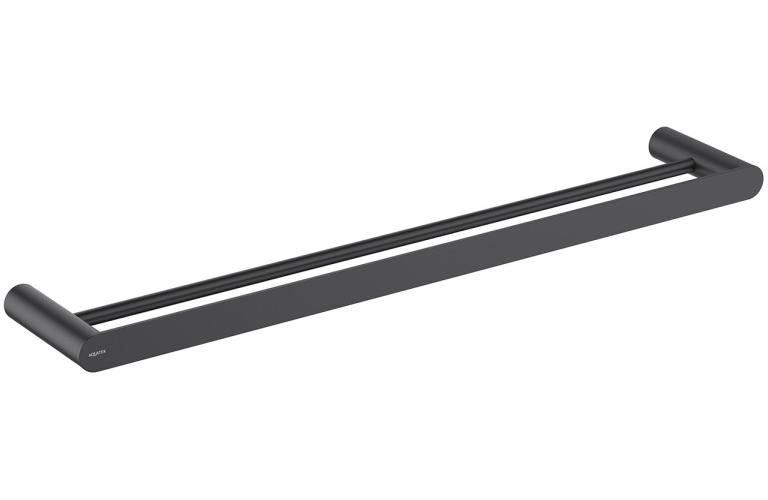 Полотенцедержатель двойной Aquatek Лира 600 мм матовый черный AQ4430MB