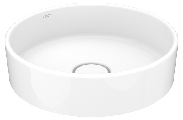 Умывальник керамический KEUCO Stageline D 400 мм без перелива белый 32880310400