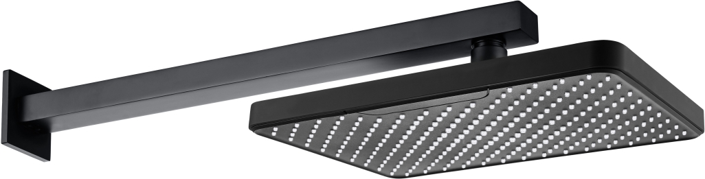 Верхний душ Aquanet AQ2081MB прямоугольный настенный 305х205х25 мм матовый черный AQ2081MB