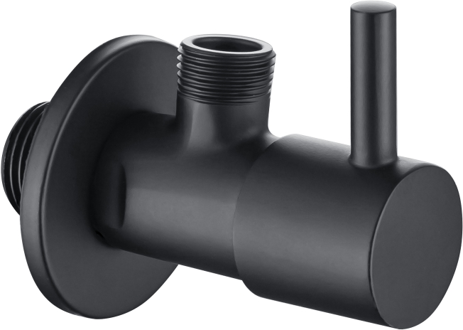 Угловой переходник Aquanet матовый черный AQ2450MB