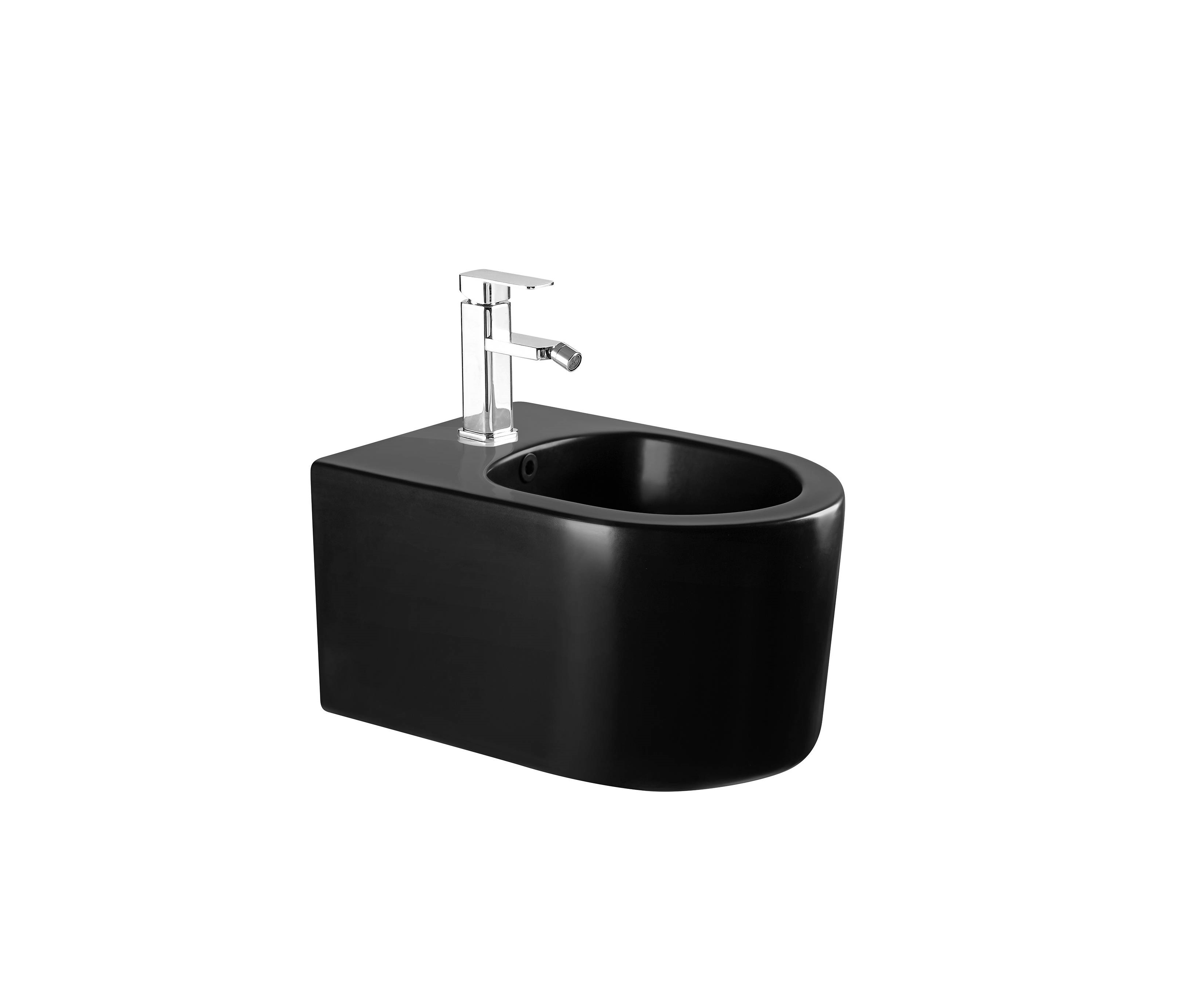 Биде подвесное Aquanet Мия 490x370x300 мм черный матовый AQ1004-MB