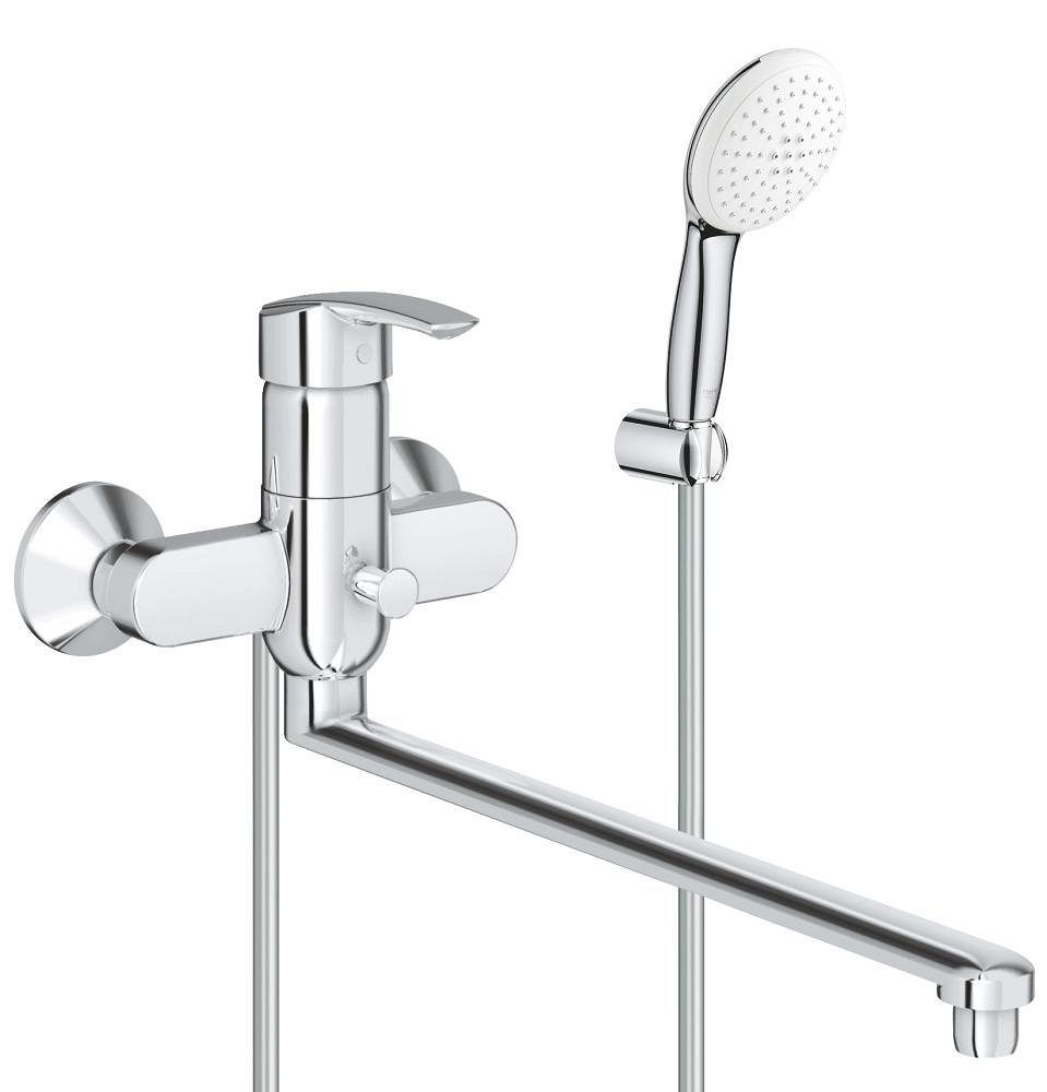 Смеситель для ванны Grohe Eurosmart с душевым гарнитуром Tempesta 110 хром 25279000