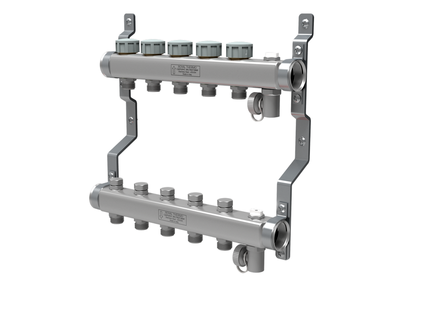 Коллектор из нержавеющей стали Royal Thermo универсальный 1 x 3/4 10 выходов 1080939