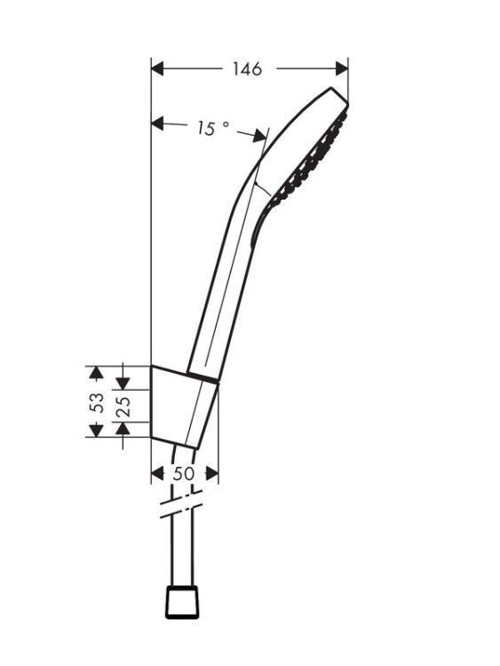Душевой набор hansgrohe Croma Select S Vario белый/хром 26411400