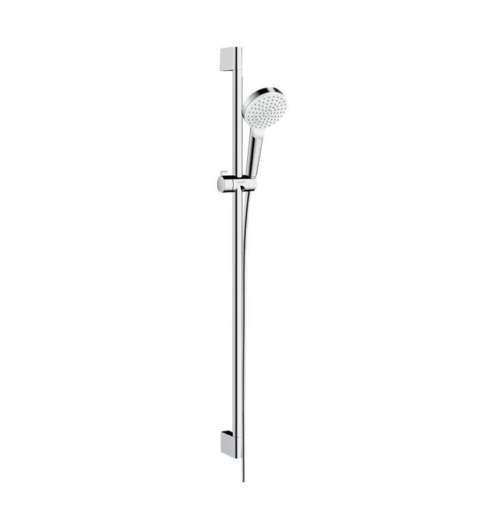 Душевой гарнитур Hansgrohe Crometta 100 1jet со штангой 650 мм хром/белый 26539400