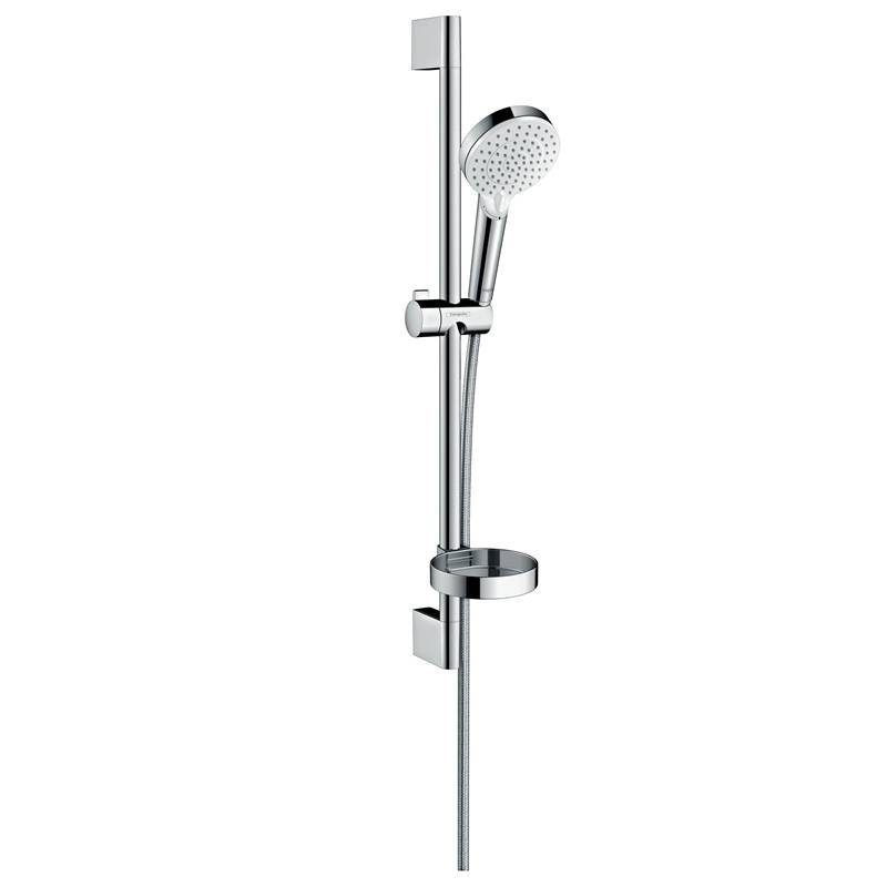 Душевой гарнитур Hansgrohe Crometta Vario 65 см с мыльницей белый/хром 26553400
