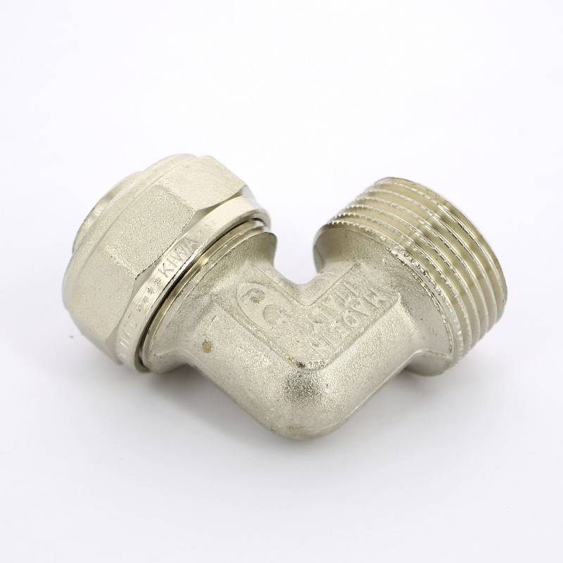 Угол обжимной никелированный Tiemme 25х1 наружная резьба 1600119