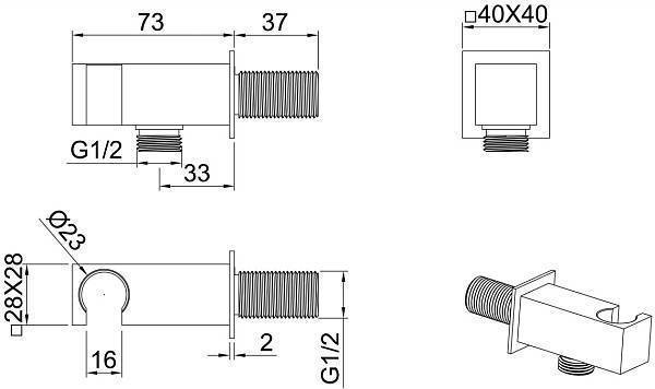 Душевой гарнитур Allen Brau Infinity хром 5.21021-00